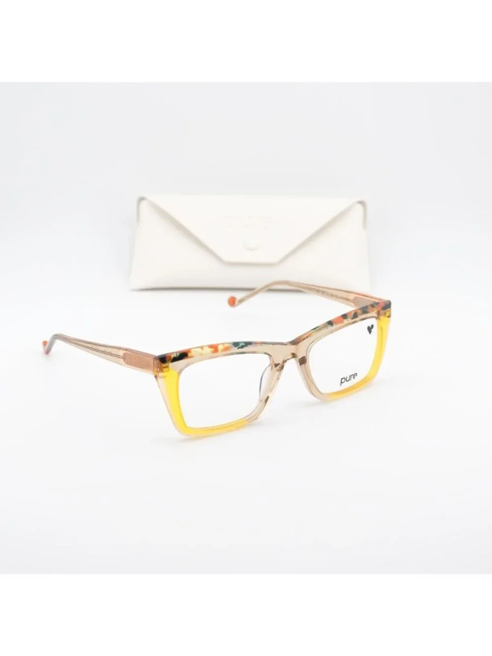 Pure P-7012 250 Square Eyeglasses 53mm – Camel
